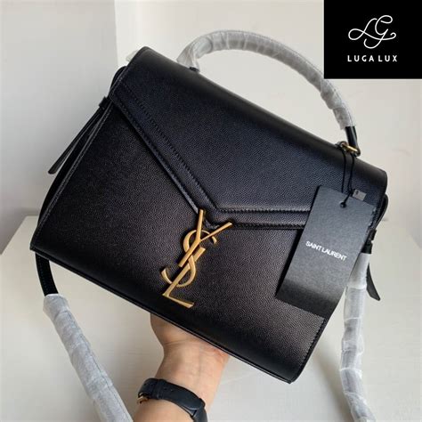 ysl black top handle bag|ysl black shoulder bag.